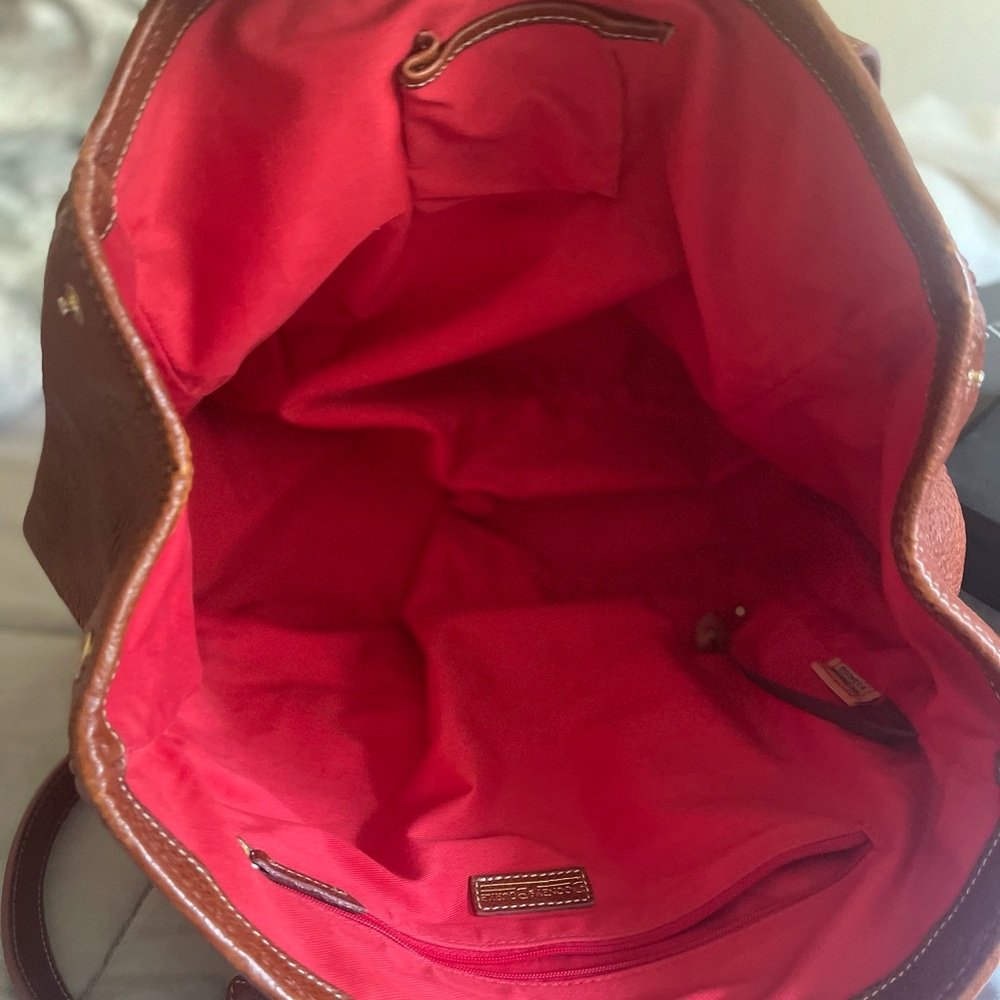 Dooney & Bourke Vintage Rich Brown Leather Tote - Picture 14 of 16
